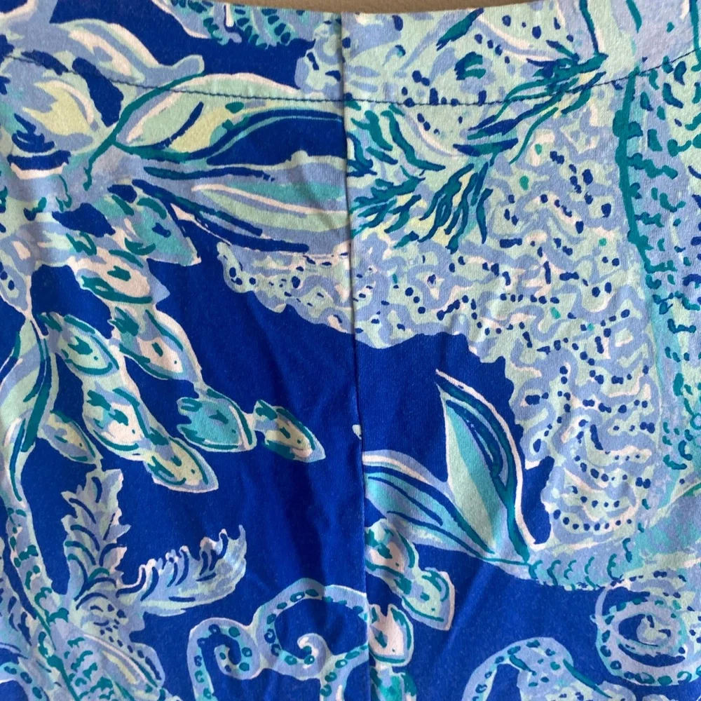 Lilly Pulitzer Blue‎ & Aqua Notch-Neck Mini Dress